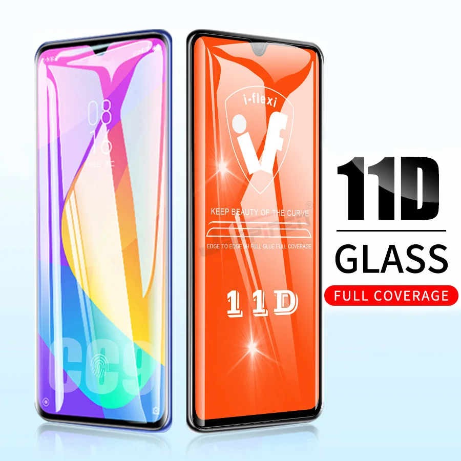 11D закаленное стекло для Xiaomi mi CC9 CC9E полное клеевое покрытие защита экрана Pocophone F1