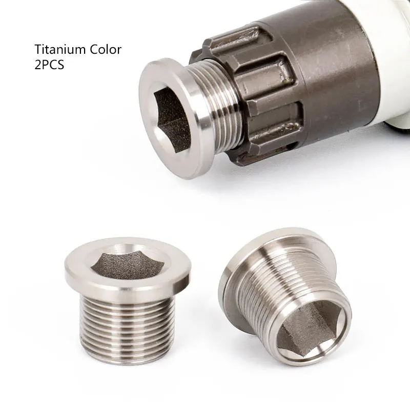 Titanium Color Deemount 2 шт. M15* 12 мм болт из титанового сплава для нижних кронштейнов шлицевая ось кривошипа BB резьба Шестигранная Ti TC4 винты велосипедные крепежи - Цвет: Titanium Color