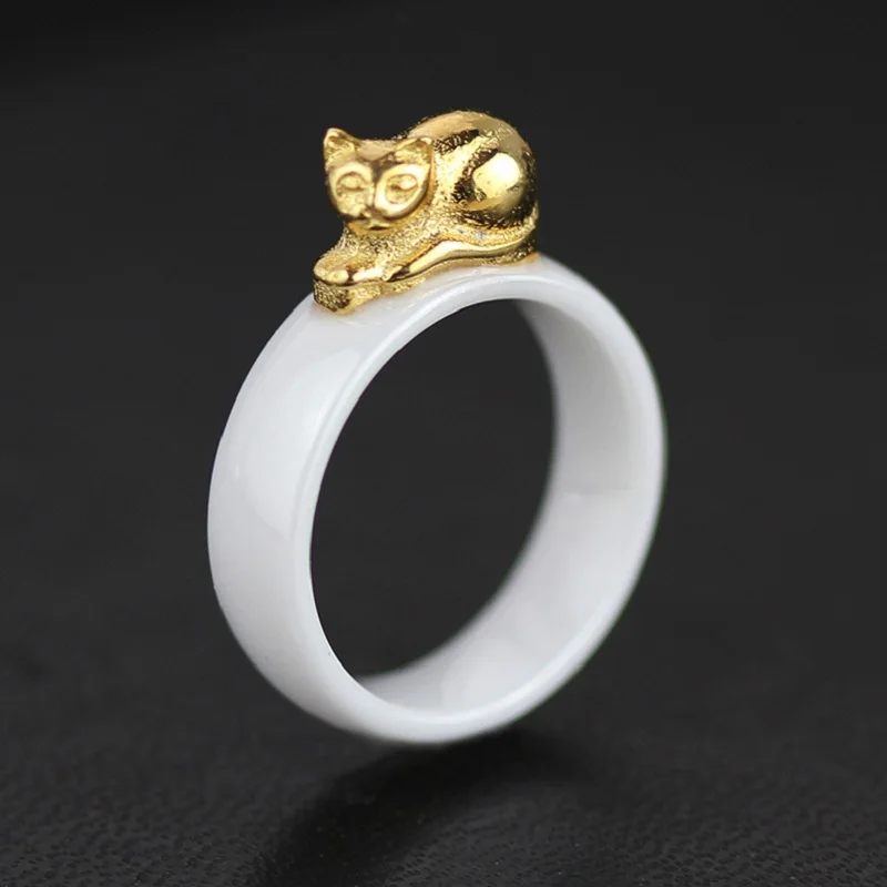 Lotus Fun реальные 925 Серебро Природный оригинальный ручной дизайнер ювелирных украшений очень мило Босси Cat