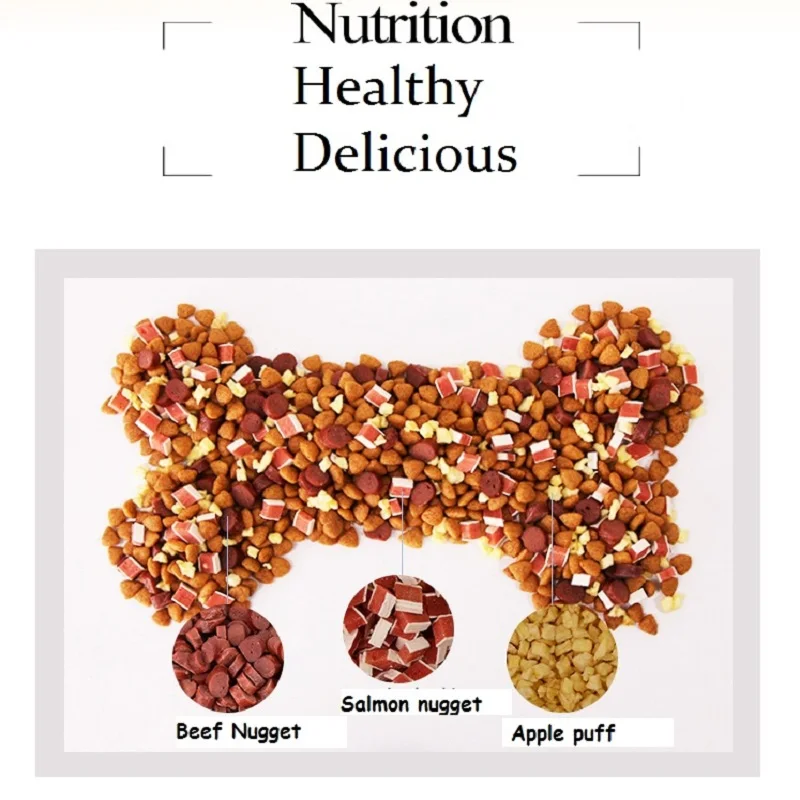 2500 г питательная еда для собак смешанный штапель со свежими зернами говяжий