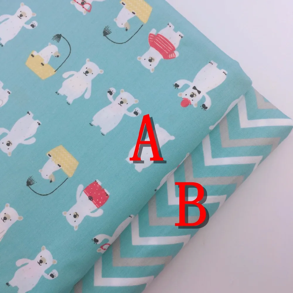 Новый синий медведь волна DIY Детские подушки в технике пэчворк Ручная работа