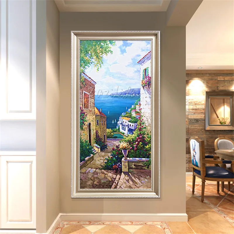 Венеция Холст Картина маслом caudros decoracion итальянский пейзаж Картина настенное искусство картины для гостиной дома decor44