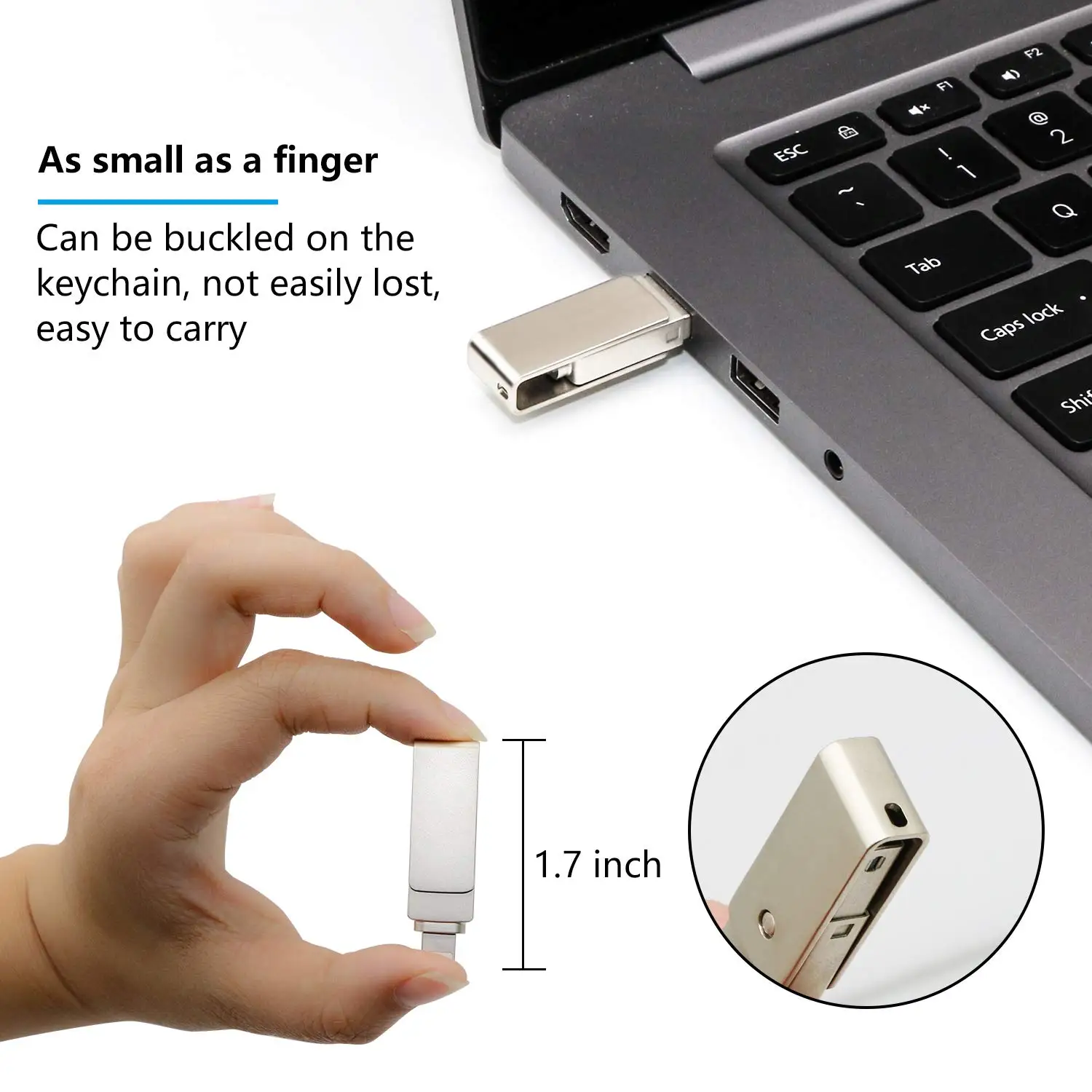 3 в 1 Мини USB флэш накопители для iPhone/Android 16G 32 GB 64 128 портативный накопитель Usb 0