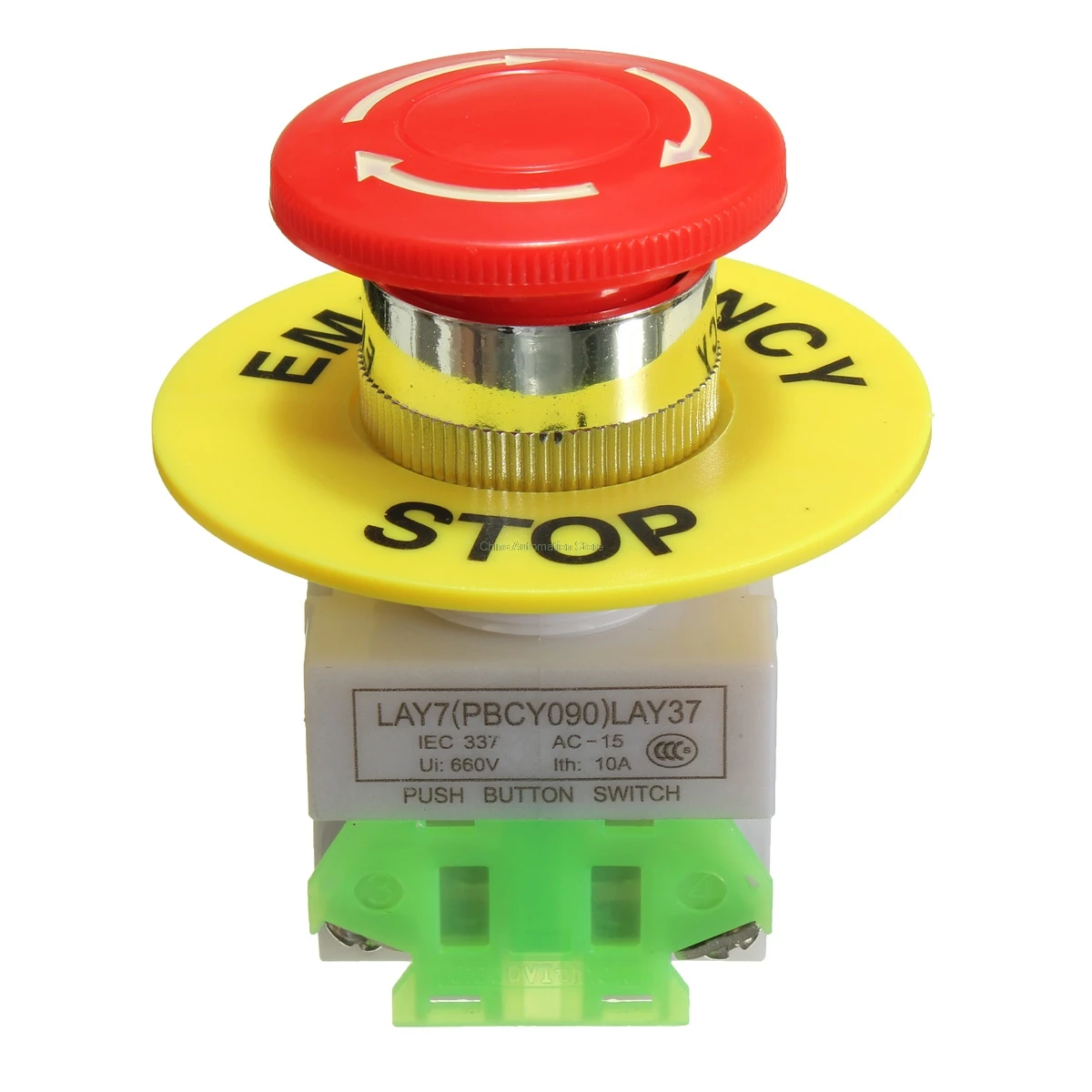 AC 660V 10A Plastic Shell Red Sign Emergency Stop Mushroom Push Button Switch | Обустройство дома