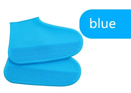 blue Силиконовые Нескользящие резиновые сапоги; Многоразовые износостойкие водонепроницаемые непромокаемые сапоги; моющиеся унисекс - Цвет: blue