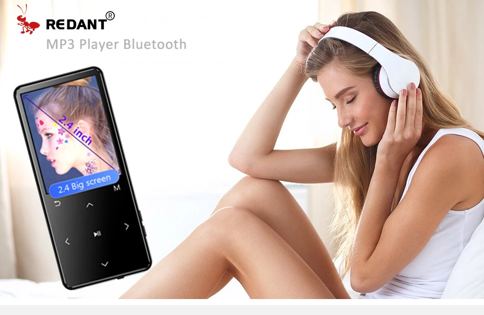 MP3 плеер с Bluetooth, fm-радио, динамик, наушники с сенсорными клавишами, экран 2,4 дюйма, HiFi, Walkman, спортивный MP 3 Flac музыкальный плеер для детей