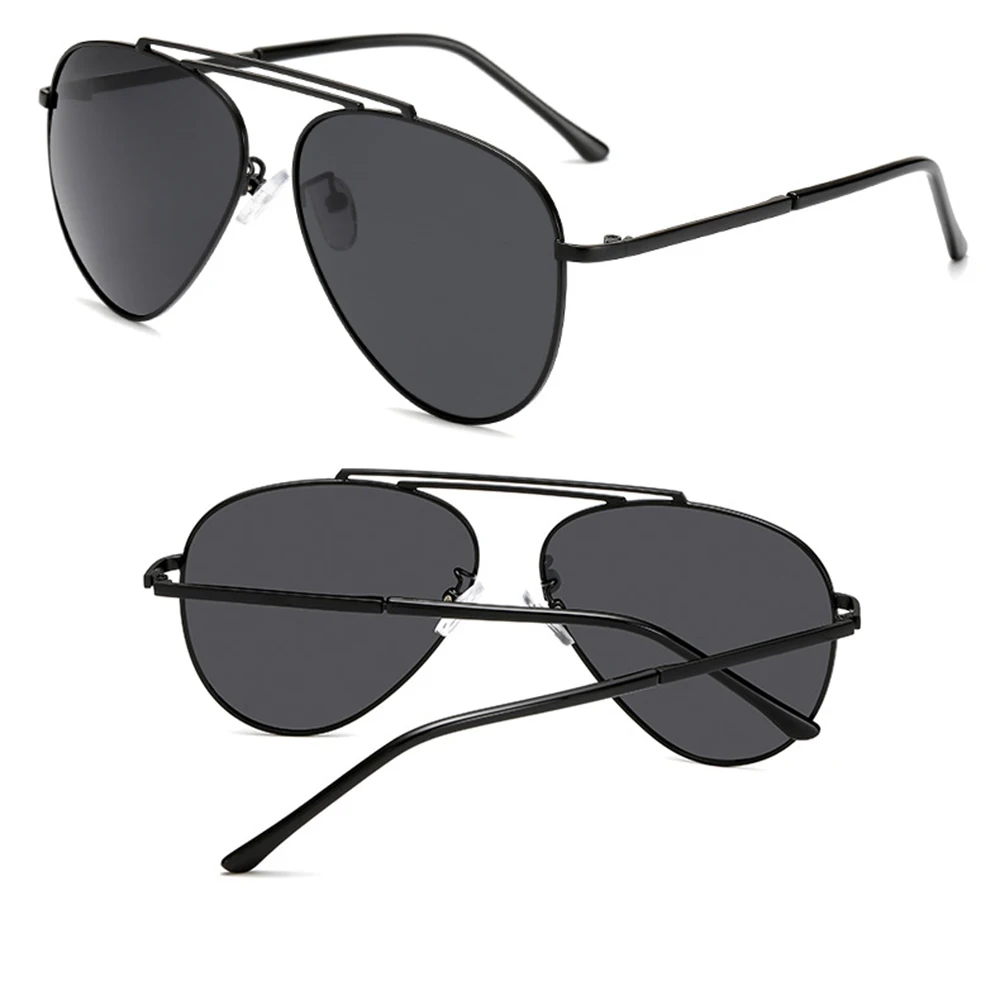 Новый дизайн двойной мост короткий вид солнцезащитные очки поляризованные зеркальные на заказ