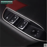 7pcs abs cars decorative plating window lift button switch decoration fit for audi a3 a4 a6 q3 q5 car accessories car styling