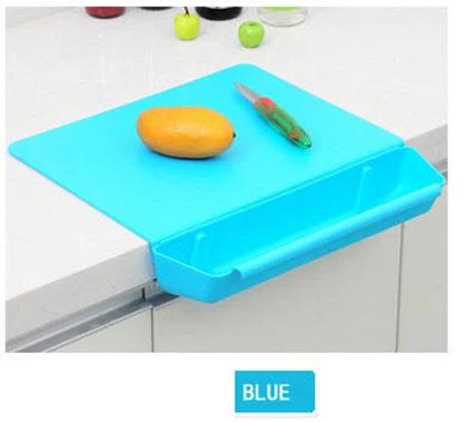BLUE Пластиковая разделочная доска со слотом матовая кухонная разделочная доска инструменты для овощей и мяса кухонные принадлежности разделочная доска - Цвет: BLUE