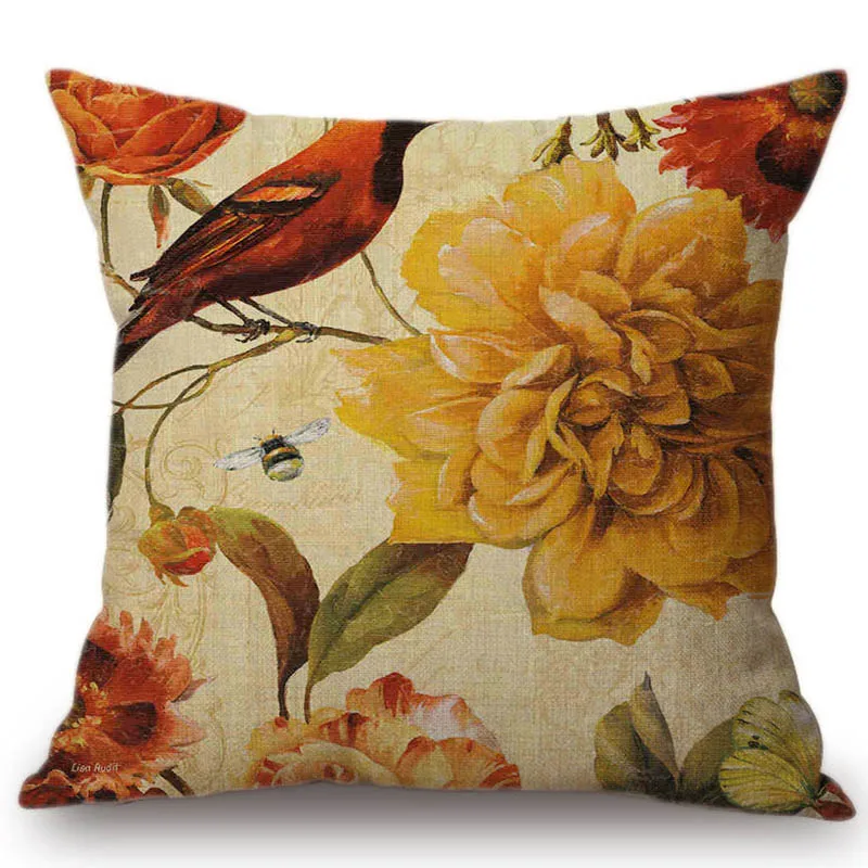 Декоративная наволочка для дивана в стиле ретро 45 х45 см | Дом и сад