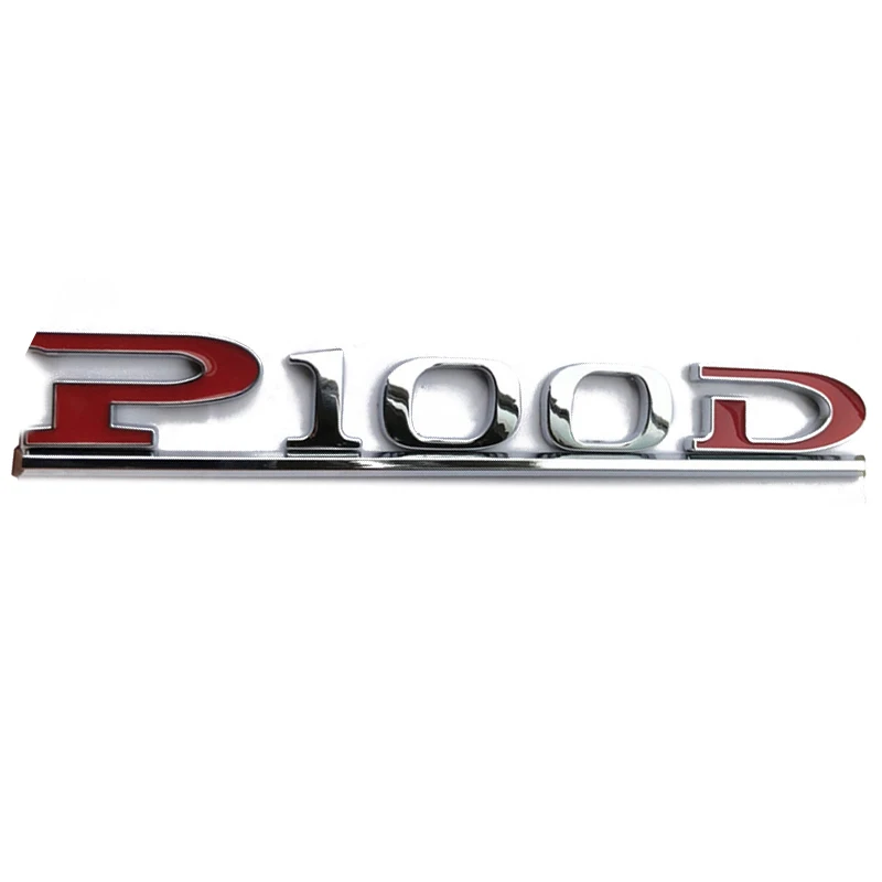 Эмблема слово P100D письмо логотип значок для Tesla модель S модель X P100D 90D 85D и т. Д