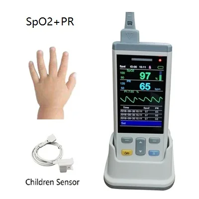 SP20 child 3,5 TFT 1 или 3 датчик SpO2+ PR ручной пульсоксиметр для взрослых детей и новорожденных датчик Oximetro пульсометр CE - Цвет: SP20 child
