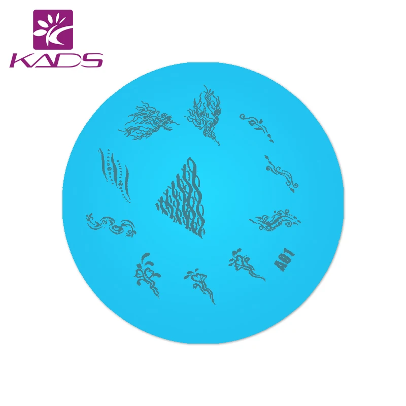 KADS Nail Stamp A01 Series Round Medium Size Stamping Plates Art Manicure Templates Tools | Красота и здоровье