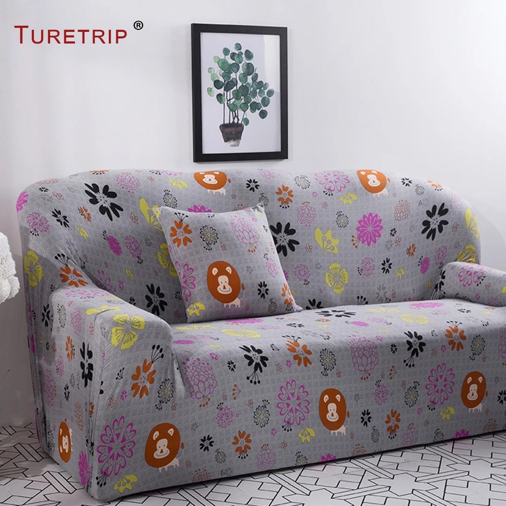 Turetrip напечатано стрейч покрывало из спандекса для дивана эластичный Fit подходит