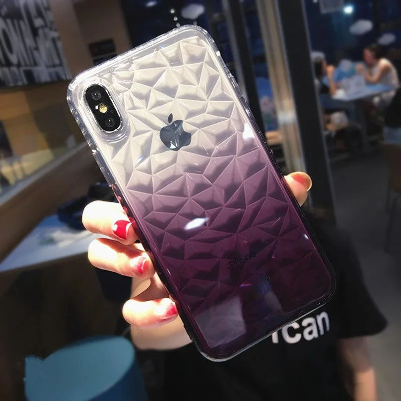 Чехол с алмазным узором для iPhone 6 S 7 8 Plus противоударный чехол s X XS Max XR прозрачный