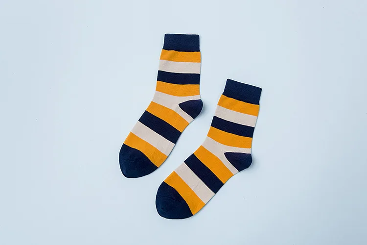 10 пары Смешанные Цвета Классические Полосы Осень Зима Хлопок Мужские Носки |