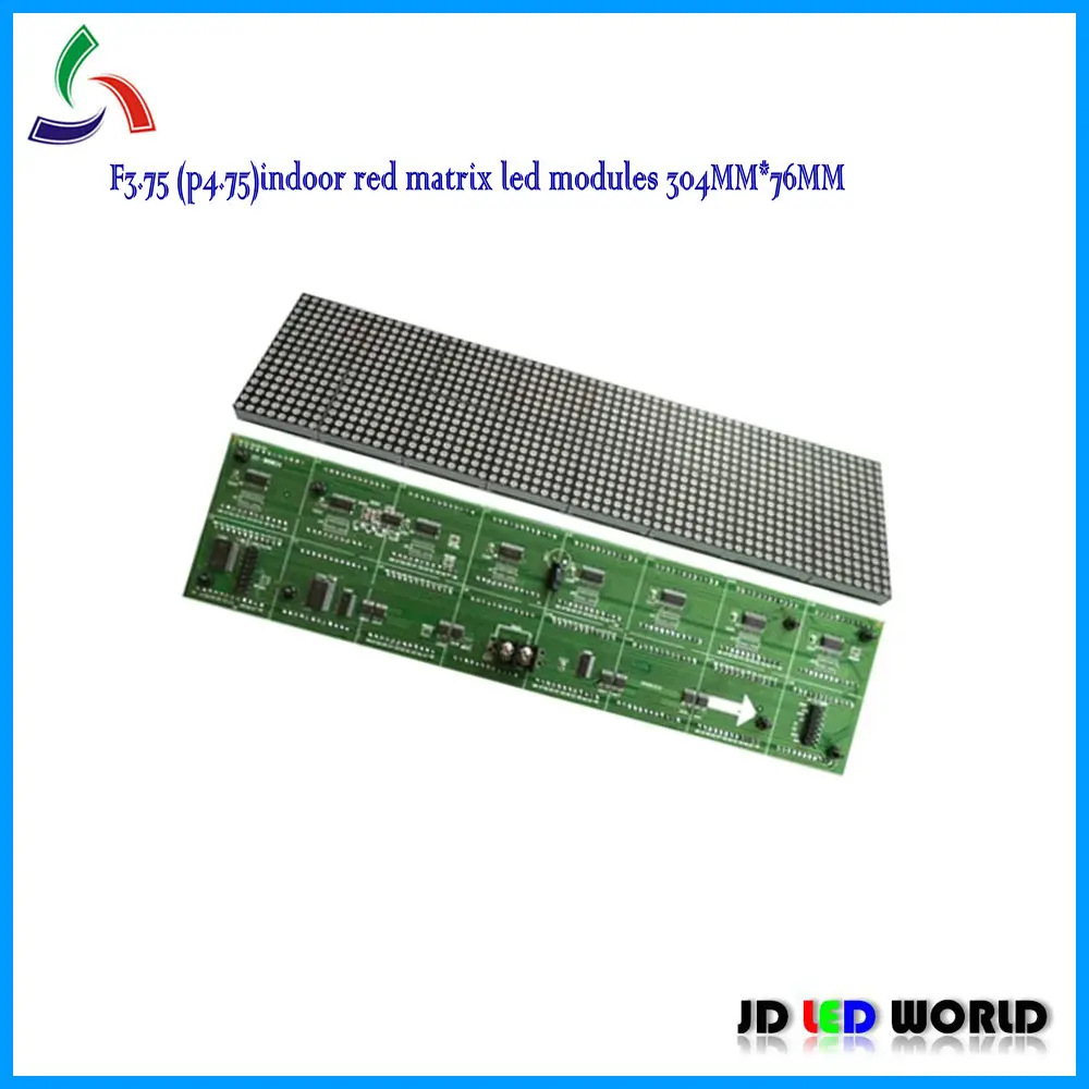 F3.75 крытый красный точечный матричный СВЕТОДИОДНЫЙ дисплей знак модули 64*16 точек
