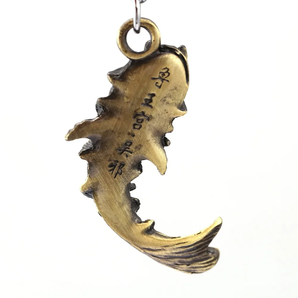 2016 винтажное ювелирное изделие бронзовый металлический в форме рыбы брелок с