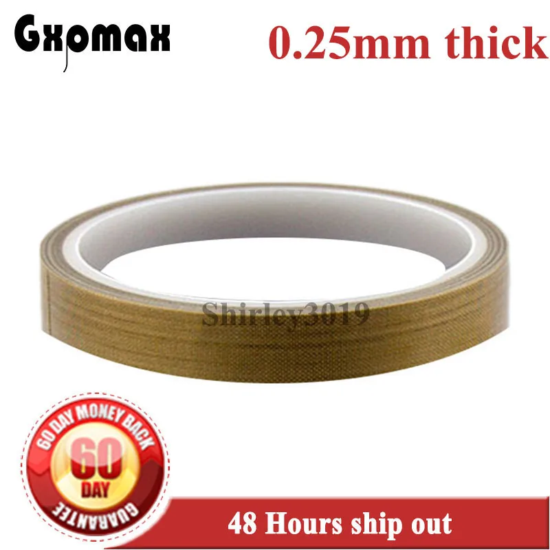 

13mm*10 meters *0.25mm Thick Self Adhesive PTFE Tape, High Temperature Withstand Insulation for LCD, Vacuum Sealer