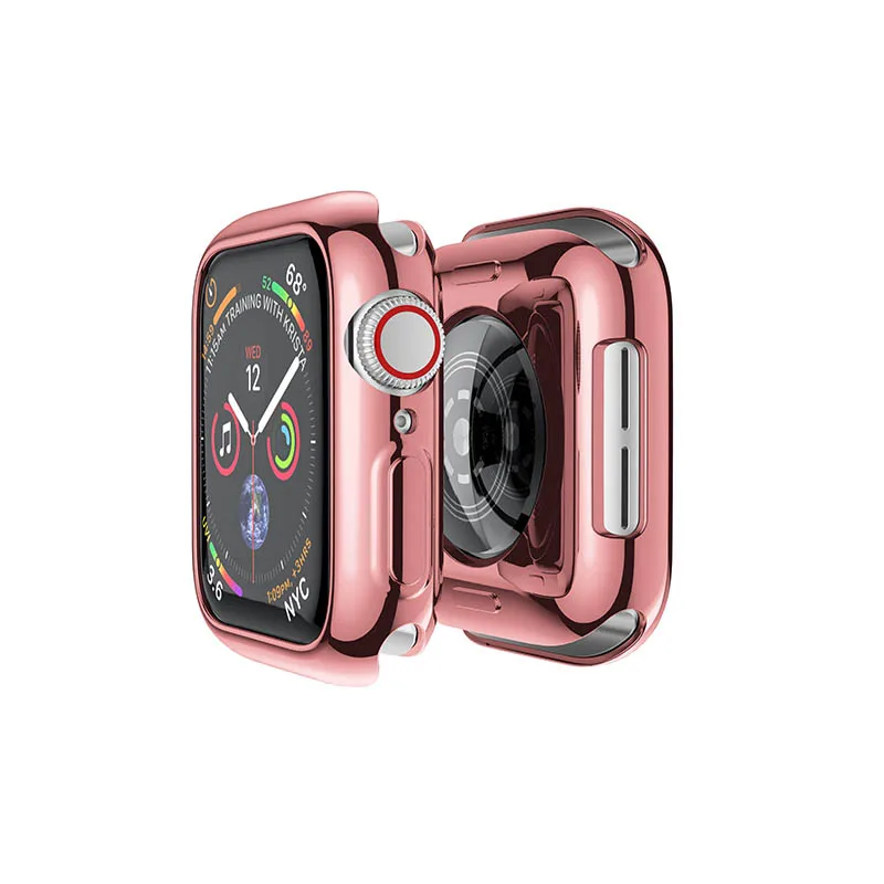 Тонкий защитный чехол из ТПУ для iwatch series 4 корпус Apple Watch band 40 мм 44 Универсальный