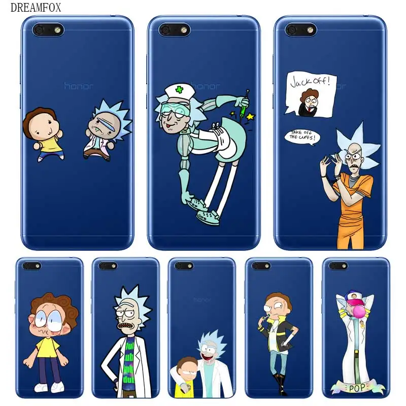 N368 Rick Morty Cute Soft TPU Silicone Case Cover For Huawei Honor 8C 8X 9 10 20i V10 V20 Note10 Max Lite Magic2 |