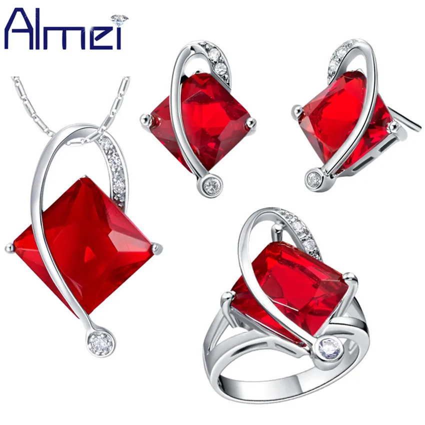 Серебряные серьги Almei Хрустальные Дешевые Свадебные ювелирные изделия для