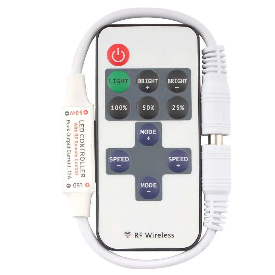DC 12V RF пульт дистанционного управления 11key мини Беспроводной контроллер Диммер