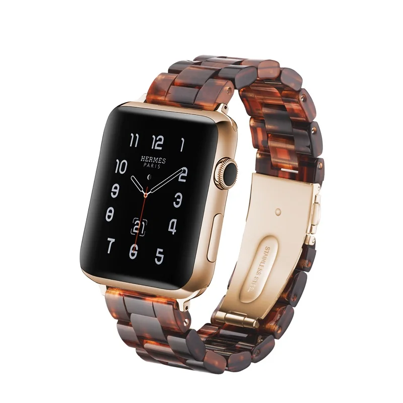Полимерный ремешок для часов Apple Watch 38/40/42/44 мм iWatch Series 4 3 2 1 браслет с стальной