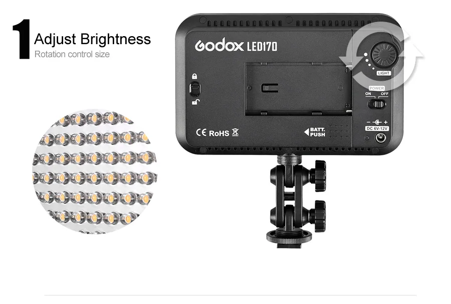 Godox LED170 видео Лампа светильник 170LED светильник видеокамера 5500-6500K для Canon Nikon Pentax DSLR цифровой камеры