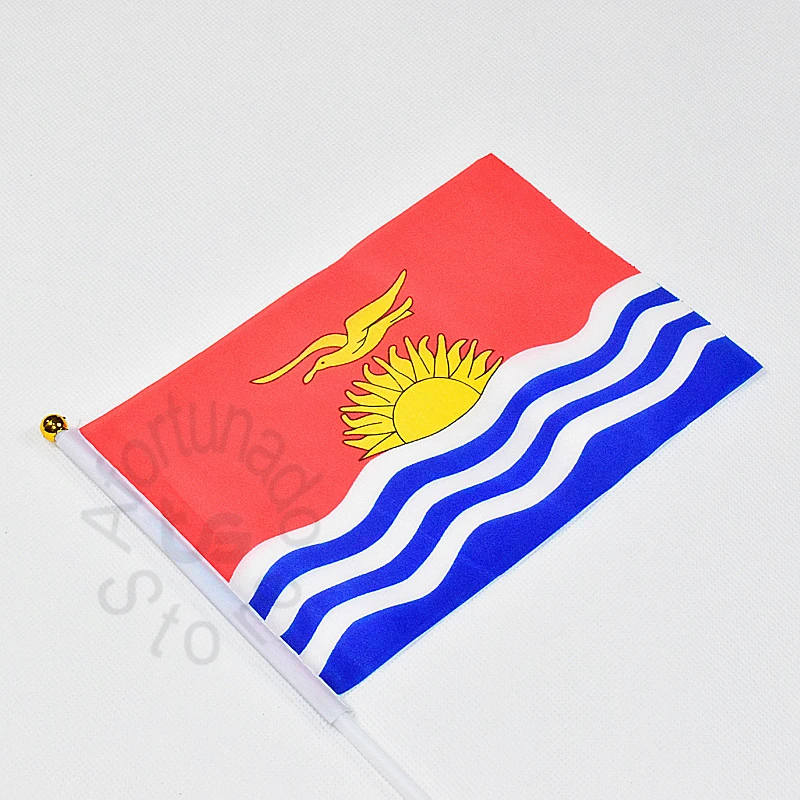 Kiribati 14*21 см 10 шт. флаг-баннер ручной машущий флаг для встреч парадов искусственная