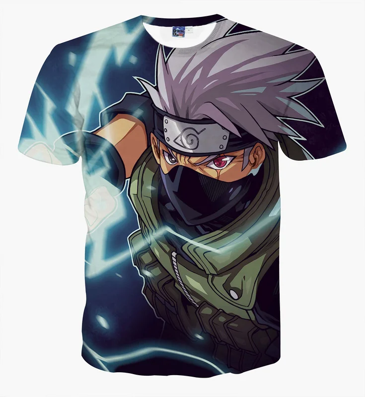 Футболка Наруто мужская с 3d изображением персонажа из мультфильма|shirt ajax|printed