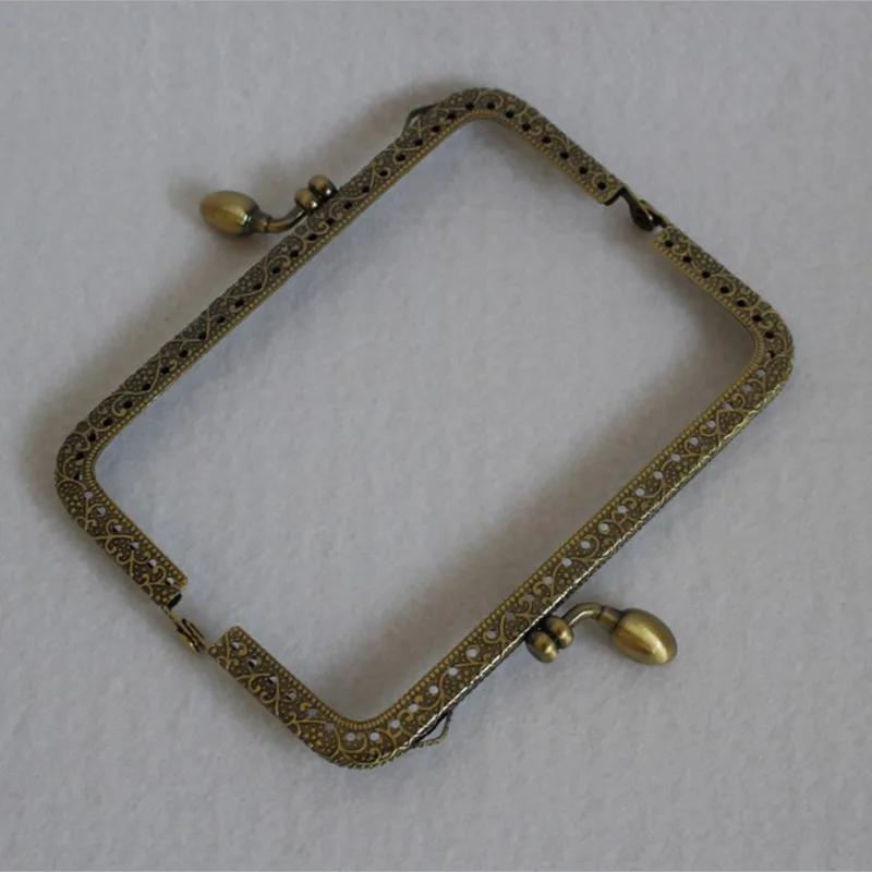 Прямоугольный кошелек 10 шт. в металлической оправе кошелек-клатч с монетницей из