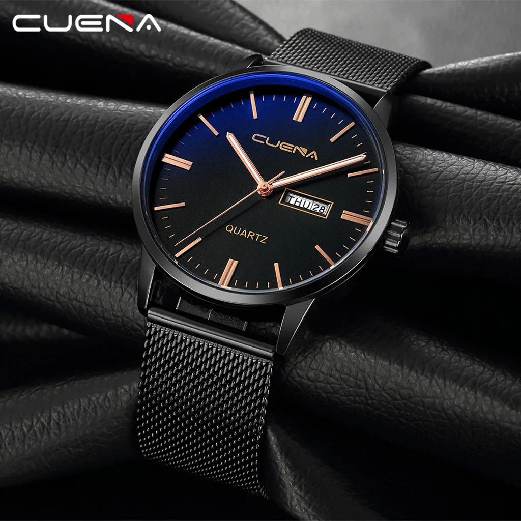Часы CUENA Мужские кварцевые аналоговые модные спортивные в стиле милитари с датой