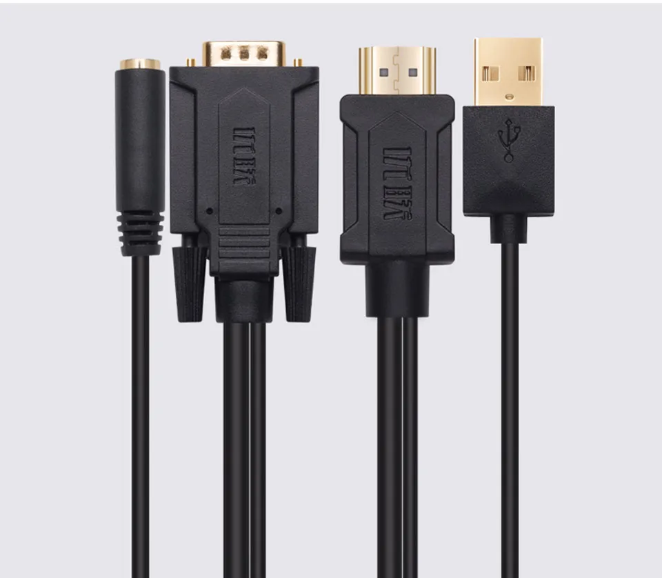 Unnlink HD mi to VGA кабель HD mi to VGA конвертер адаптер 1080P@ 60H с 3,5 разъемом аудио кабель для компьютера xbox PS3 PS4 tv mi Box