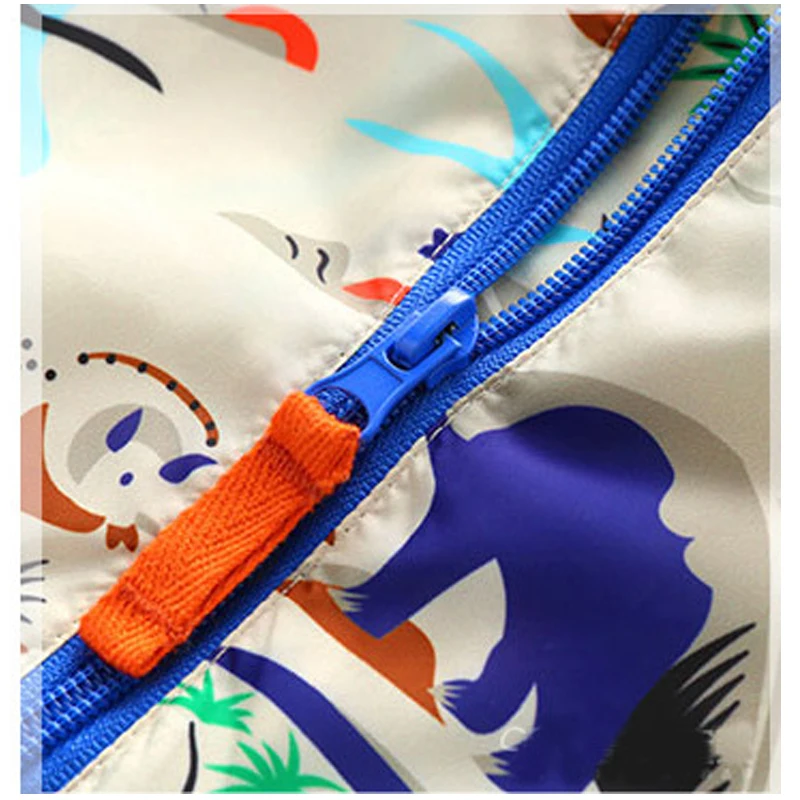 5 шт. с капюшоном мальчиков верхняя одежда дети динозавров печатных куртки пальто