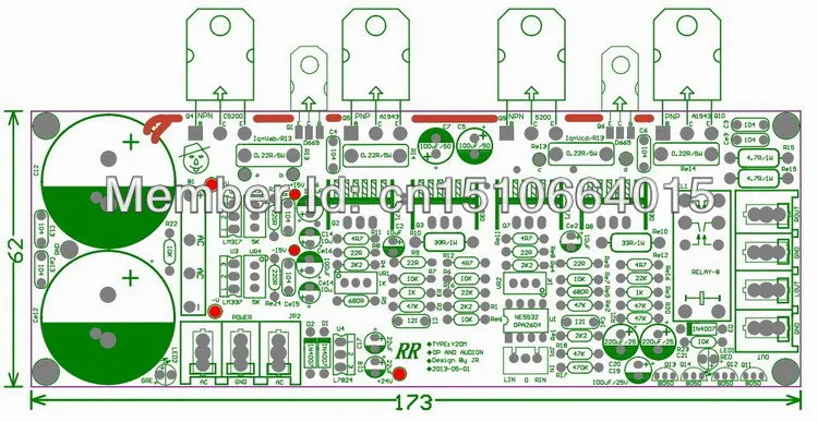 Печатная плата трубка 2 0 amp njw0281 njw0302 или 2sa1943 2sc5200 выход усилитель основная