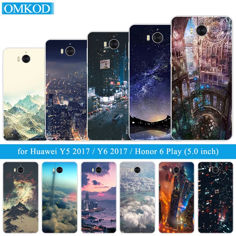 5 0 дюйма для Huawei Y5 2017 силиконовые чехлы телефона из термополиуретана Y6 huawei Honor 6 Play