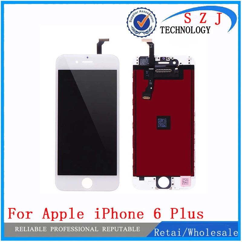 ЖК дисплей 5 дюйма для iPhone 6 Plus черный/белый сенсорный экран с цифровым