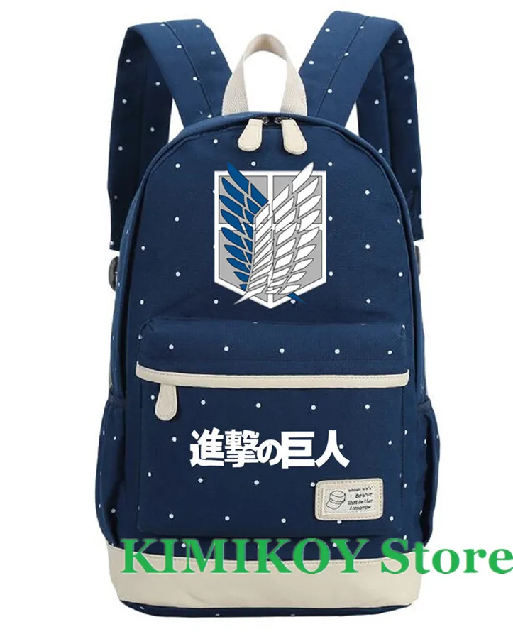 Kimikoy атака на Титанов Аниме Shingeki no Kyojin Косплэй рюкзак ноутбук школьная сумка