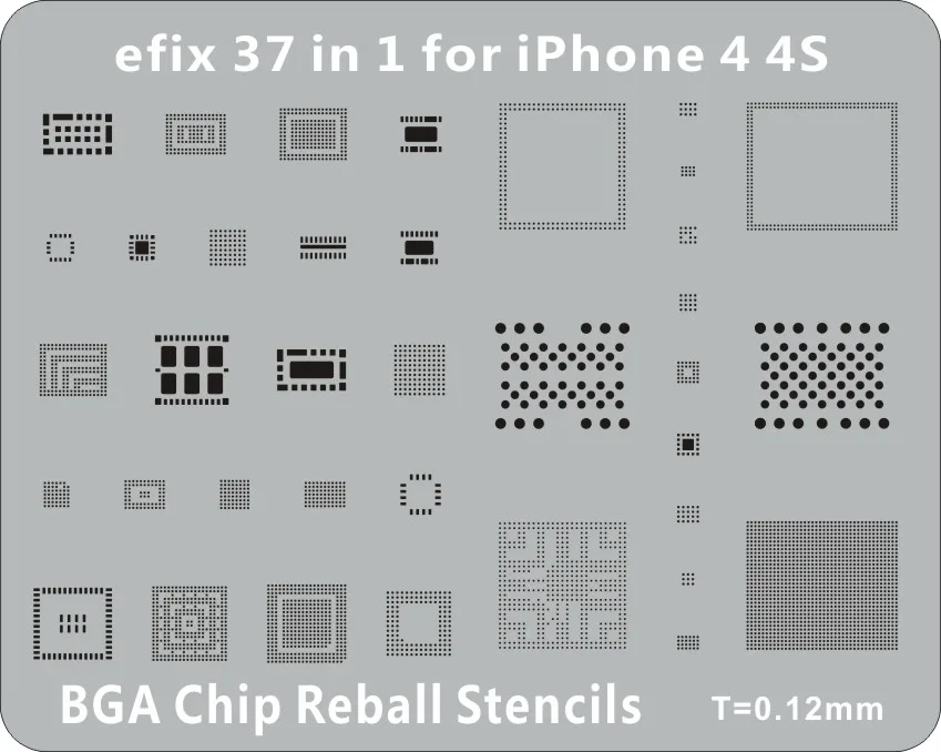 22 шт./лот IC чип наборы трафаретов для пайки BGA набор припоя шаблон для iPhone XS Max XR X 8 7 6s 6 plus SE 5S iPad материнская плата