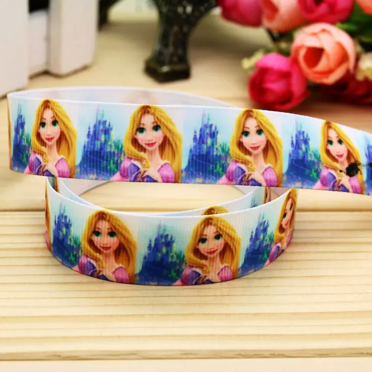 7/8 '' принцессы Русалочки печатная корсажная лента hairbow головные уборы украшение партии DIY OEM 22 мм d234
