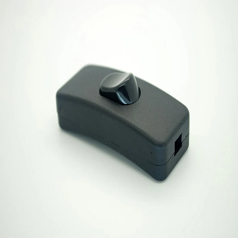 

10pcs/lot KCD1-112 black single-grain online switch card - type head - board lamp arc - curved line button free of screws