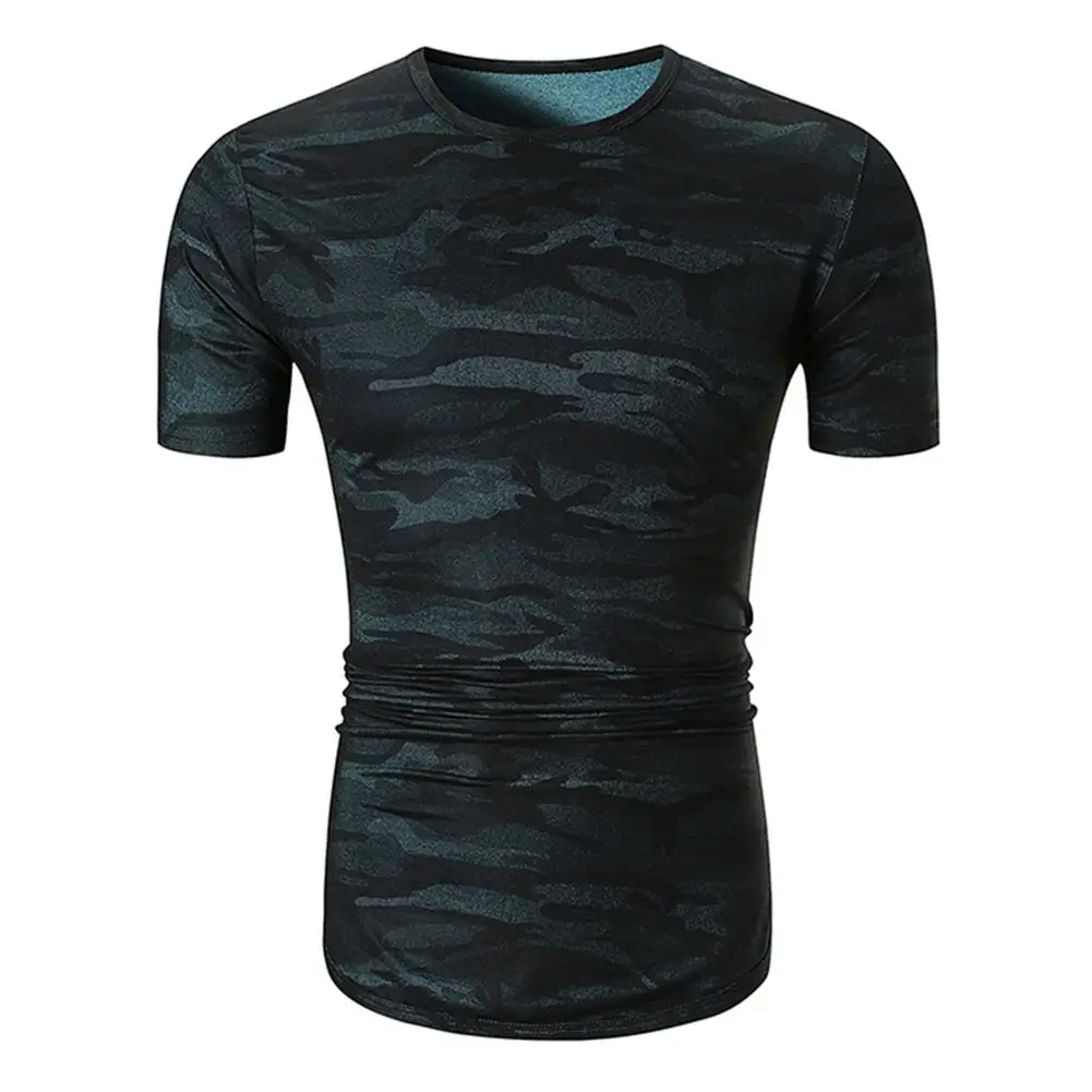 Мужская футболка с короткими рукавами мягкая камуфляжная круглым вырезом