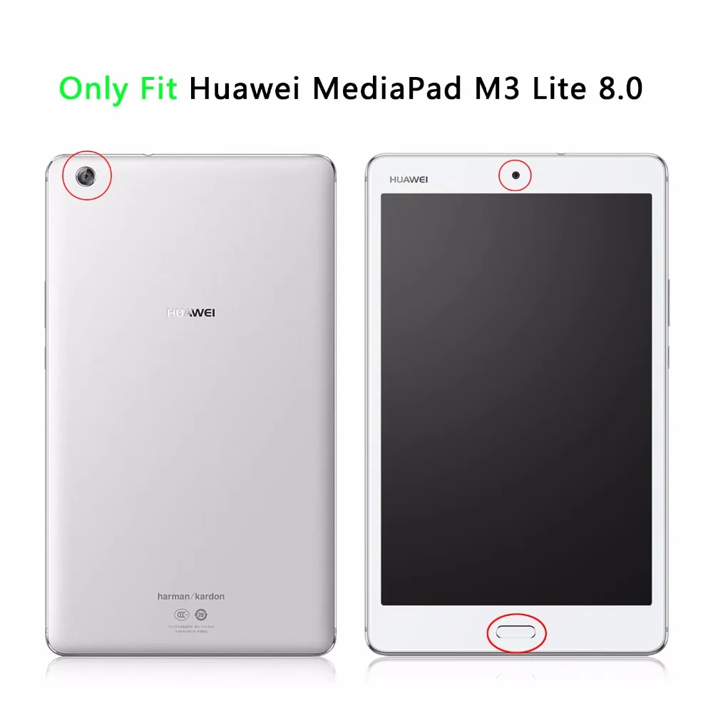 Чехол для планшета Huawei MediaPad M3 Lite 8 0 Роскошный чехол '' тонкий умный кожаный