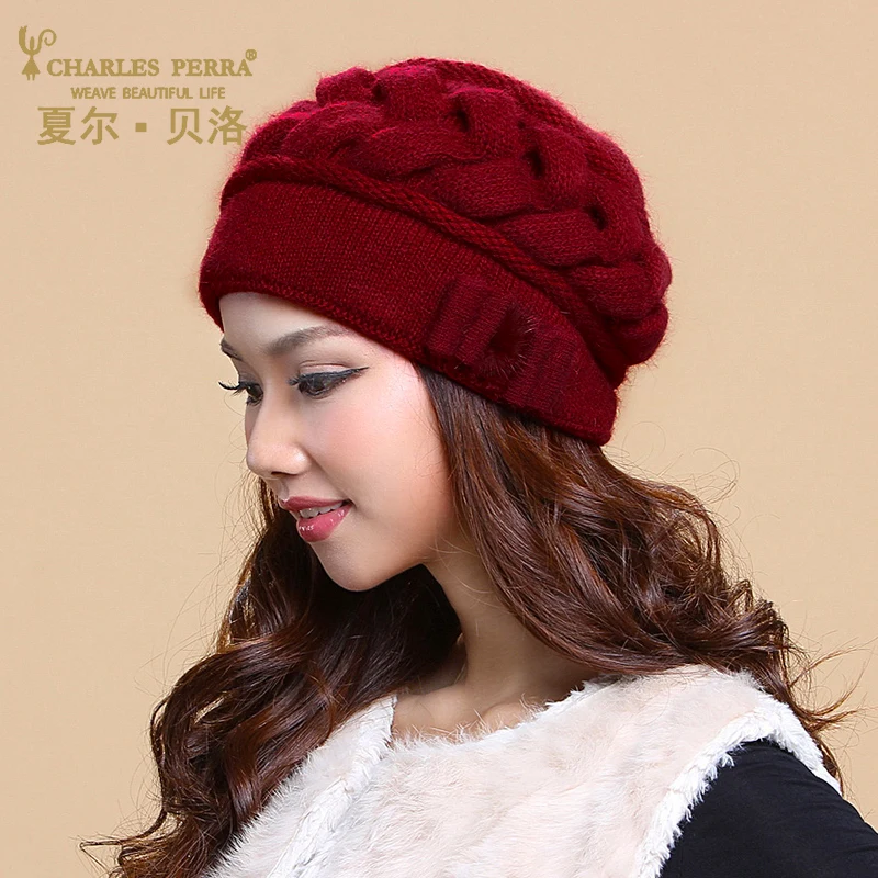 Берет Charles Perra для женщин зимний|beanie beret|knitted hatbeanie brand |