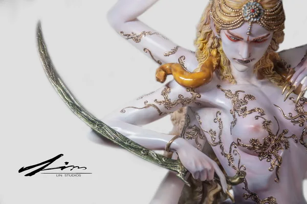 Фигурка Модели для коллекции lin studio wow 1/4 naga желтый бюст высота 49 см статуя из смолы