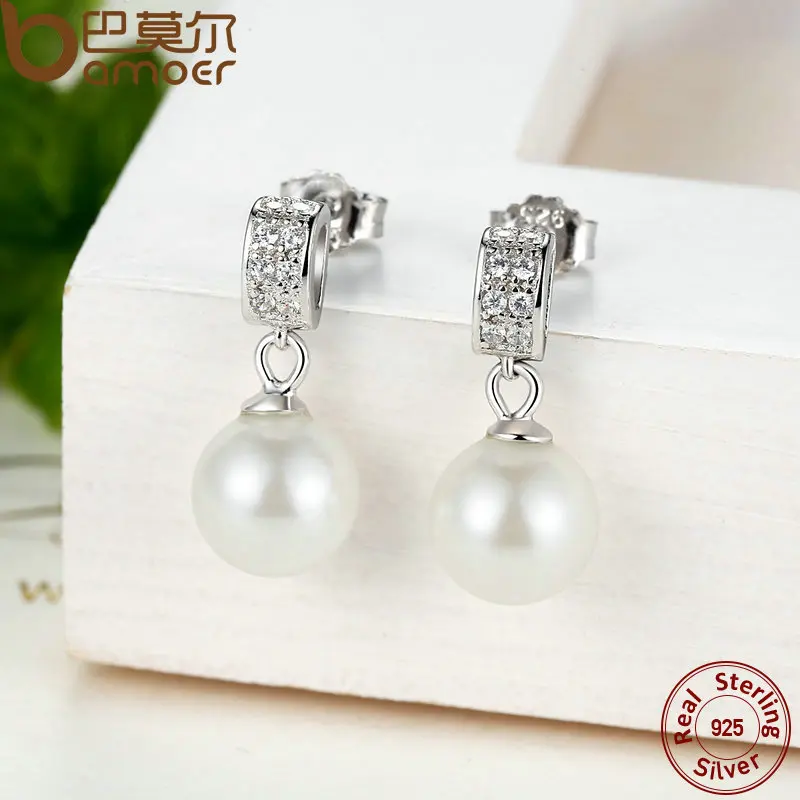 Женские серьги подвески с жемчугом из серебра 925 пробы|earrings with pearls|drop earringsearrings drops