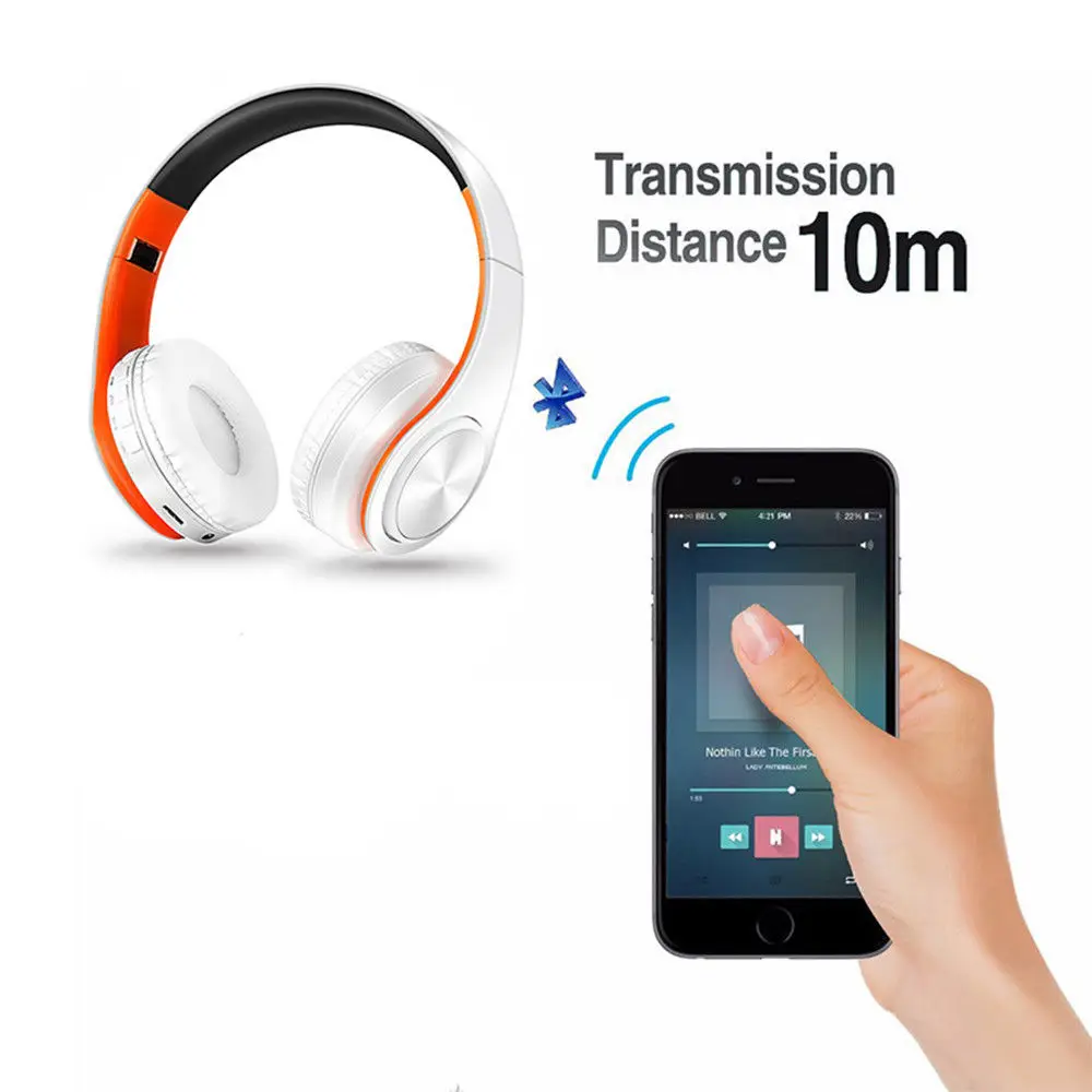 Беспроводные Bluetooth наушники, гарнитура, стерео наушники, наушники с микрофоном, TF карта для мобильного смартфона, музыка