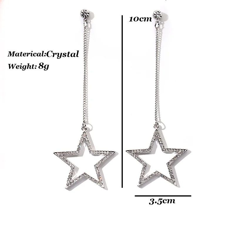 RscvonM поступления Горячая мода Brincos Bijoux пентаграмма звезда металлическая цепочка