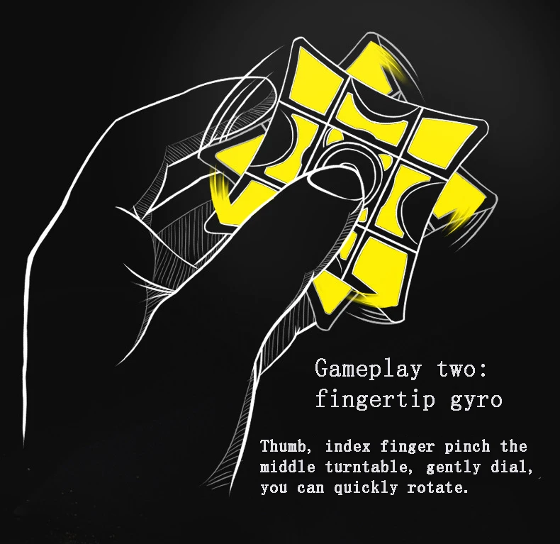 QIYI Fingertip Cube Fingertip Gyro Cube Развивающие игрушки 1x3x3 головоломка волшебный куб игрушки для детей и взрослых Cubo Magico подарок